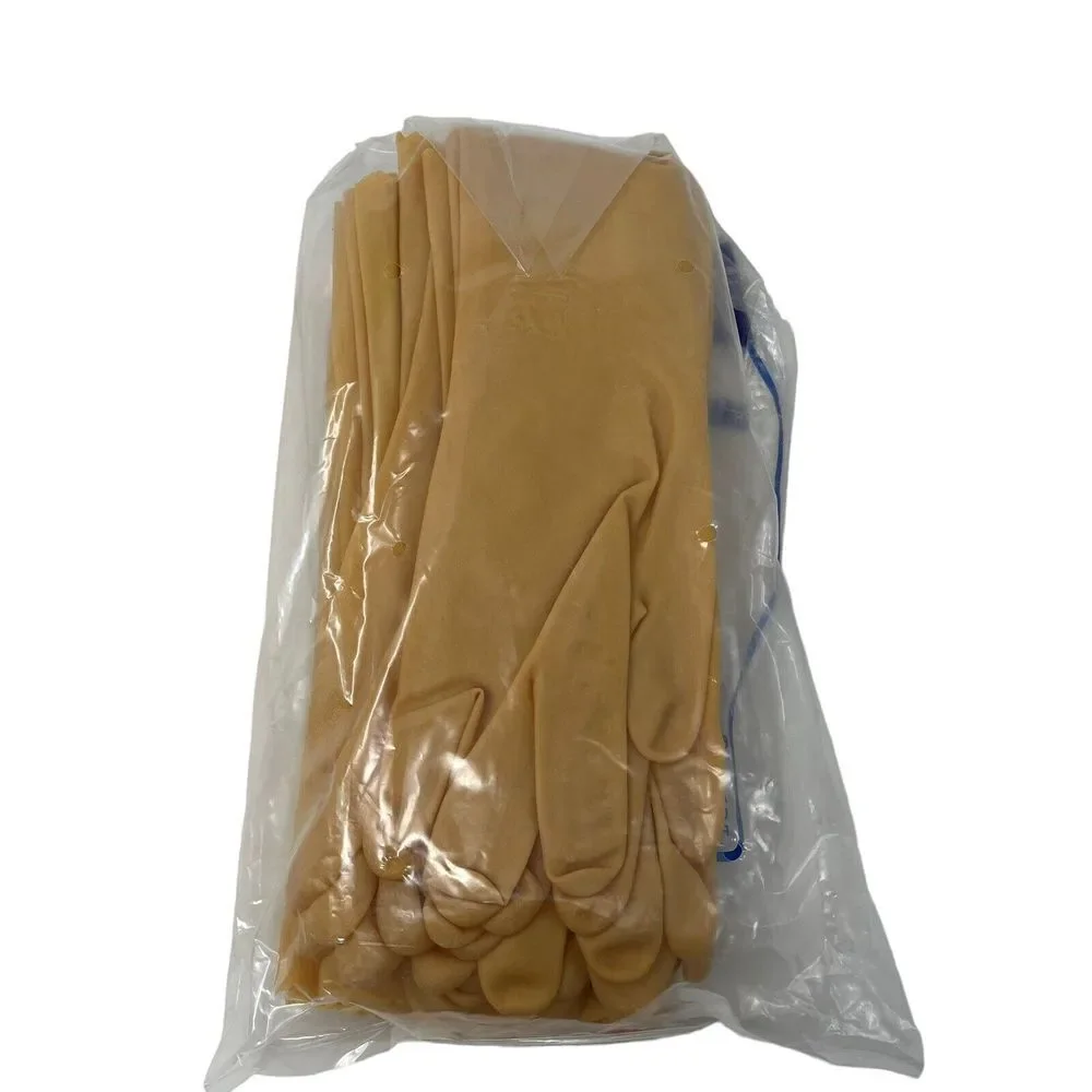 Pack Of 12 Pair‎ Ansell 392 Unlined Size 7 Natural Latex Utility Glove